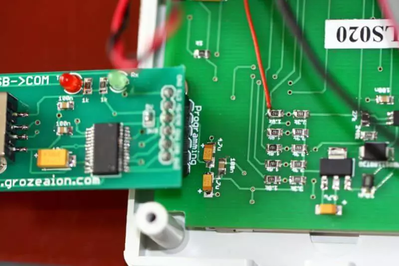Programming Dongle Connected to the Main Board